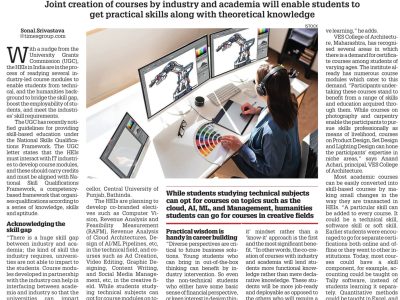 Times Of India, 10th October 2022, VES college of Architecture