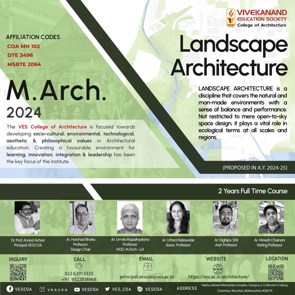 VESCOA Admission Landscape Architecture