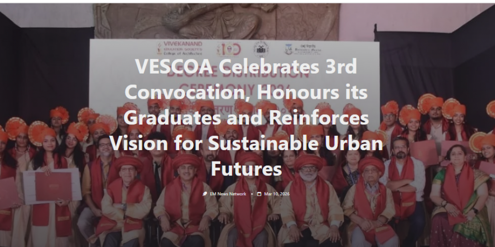 VESCOA Celebrates 3rd Convocation, Honours its Graduates and Reinforces Vision for Sustainable Urban Futures