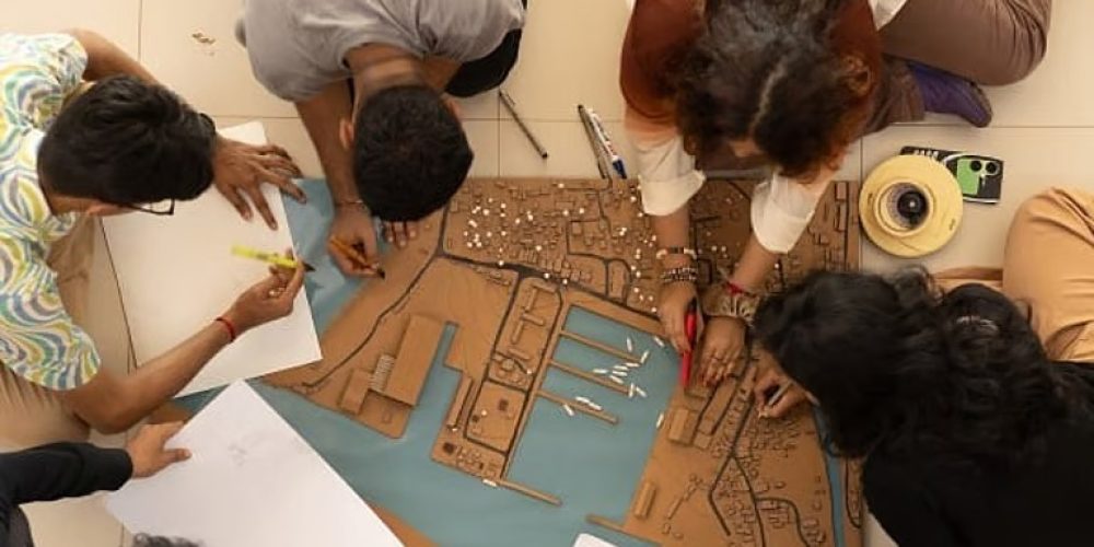 VESCOA Architecture Students Working on a Scale Model Design Project